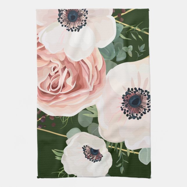 Personlig Kitchen Towel Geometric Garden Hunter Kökshandduk (Vertikal)