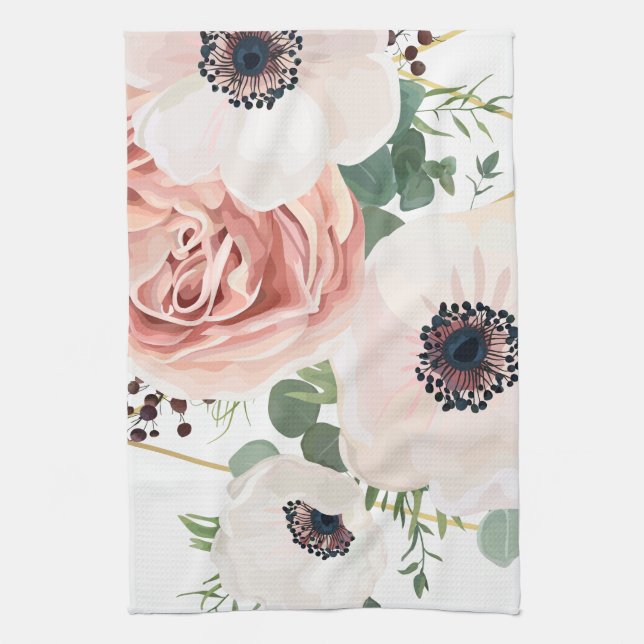 Personlig Kitchen Towel Geometric Garden Ro Kökshandduk (Vertikal)