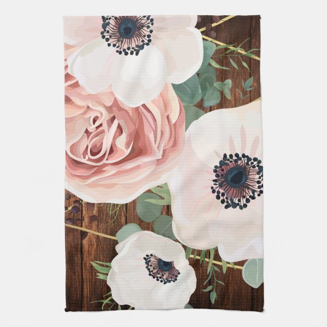 Personlig Kitchen Towel Geometric Garden Ro Kökshandduk (Vertikal)