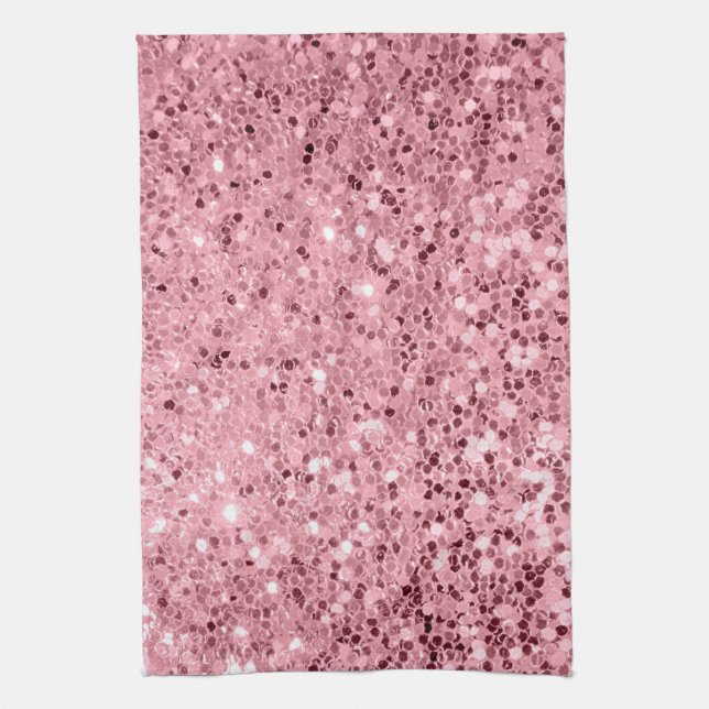 Personlig Kitchen Towel Ro Guld Glitter Kökshandduk (Vertikal)