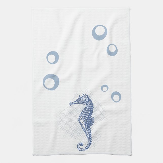 Personlig Kitchen Towel Seahorse Ocean Beach Kökshandduk (Vertikal)