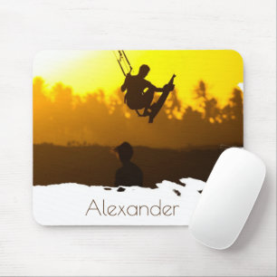 Personlig Kite Surfing vid Sunset Tropical Musmatta