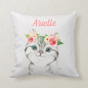 Personlig Kitten Pillow, Kat Cushion Kudde