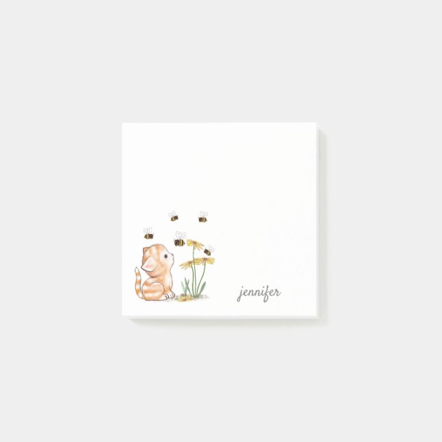 Personlig Kitten Post it Notes Post-it Block (Framsida)