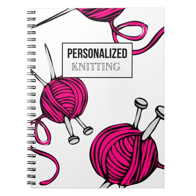 Personlig Kitting Notebook Anteckningsbok (Framsidan)