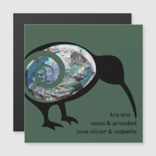 PERSONLIG KIWI BLACK PAUA FERN KORU NEW ZEALAND