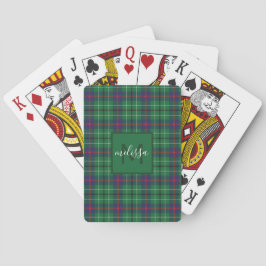 Personlig Klan Duncan Play Tartan Monogram Casinokort