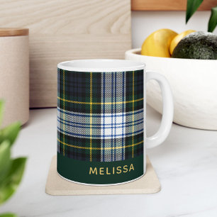 Personlig Klan Gordon Tartan PNamn Kaffemugg