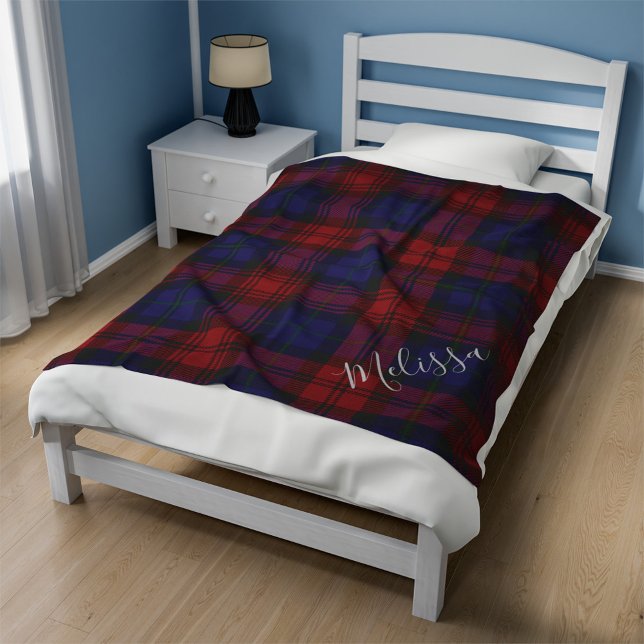 Personlig Klan MacLachlan Play Tartan Fleecefilt (Plaid Rustic MacLachlan Tartan Fleece Blanket)