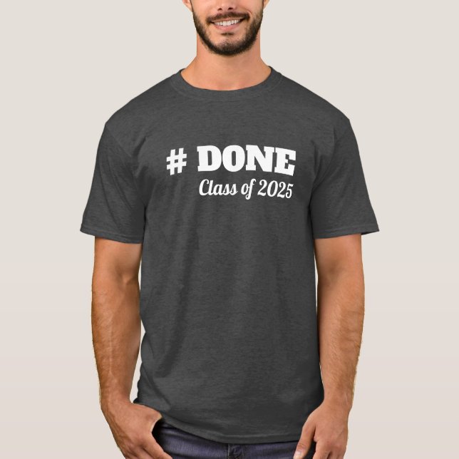 Personlig klar klass för 2025 Studenten T-Shirt (Framsida)