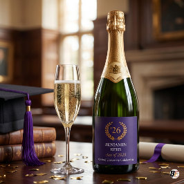 Personlig Klass 2026 Elegant Marinblå & Guld Gra