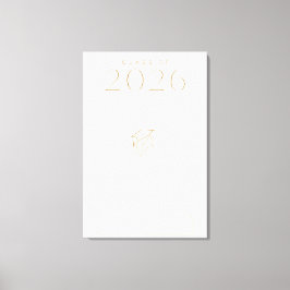 Personlig Klass 2026 Namn Elegant Konst Canvastryck