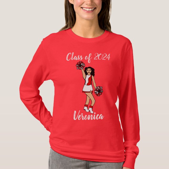 Personlig Klass av Cheer Shirt Red 2 T (Framsida)