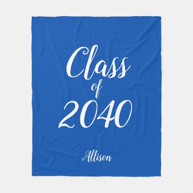 Personlig Klass av Studenten Royal Blue  Fleecefilt (Framsidan)