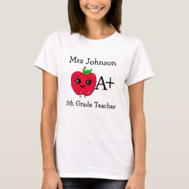 Personlig Klass och Namn Cute Apple T Shirt
