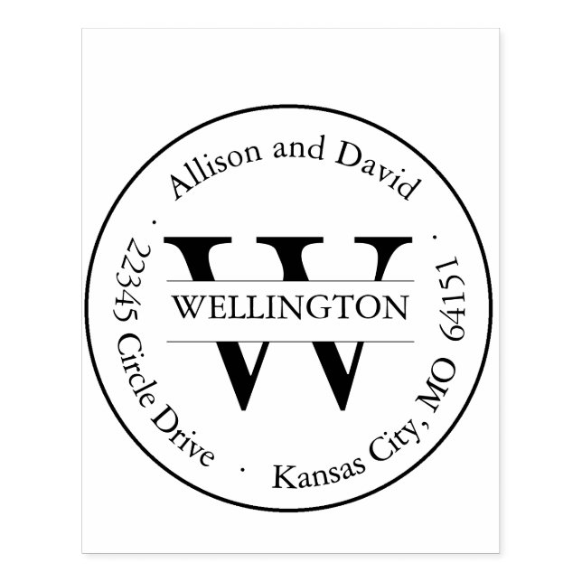 Personlig klassisk adress frimärke stämpel (Tryck)