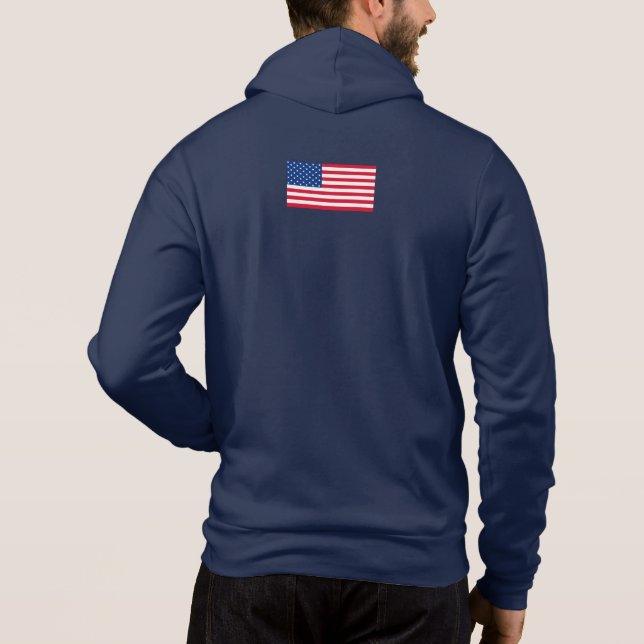 Personlig klassisk amerikansk flaggjacka present t shirt (Baksida)