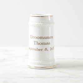 Personlig klassisk bröllsbåtsmans mugg i keramik