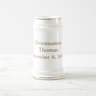 Personlig klassisk bröllsbåtsmans mugg i keramik