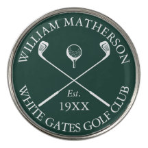 Personlig klassisk golfklubbnamn Smaragdgrön