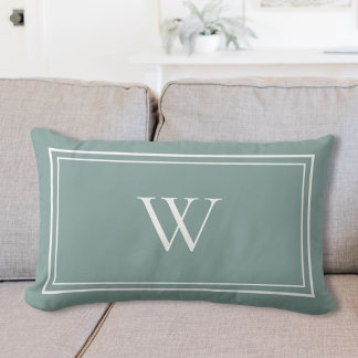 Personlig klassisk monogram initial bokstav namn lumbarkudde