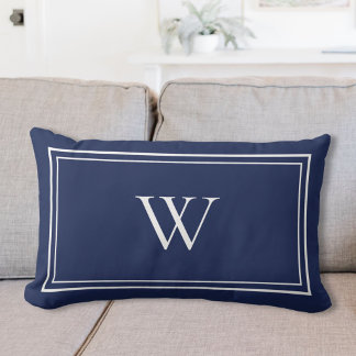 Personlig klassisk monogram initial bokstav namn lumbarkudde