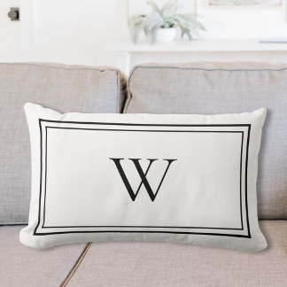 Personlig klassisk monogram initial bokstav namn lumbarkudde