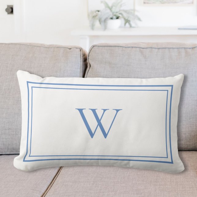 Personlig klassisk monogram initial bokstav namn lumbarkudde (Skapare uppladdad)