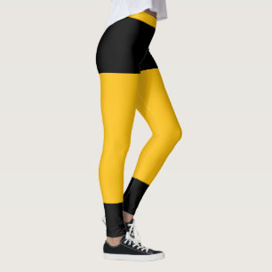 Personlig Klassisk Solgul Svart Accent Leggings