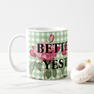 Personlig klassisk tartan grön lanternstils- kaffemugg