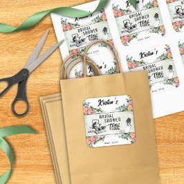 Personlig klistermärke för bröllopsfest med tekala