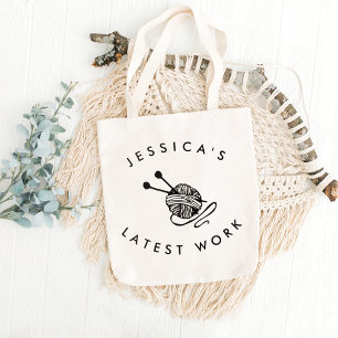 Personlig Knitting Nål Cute Crafter-gåva Tygkasse
