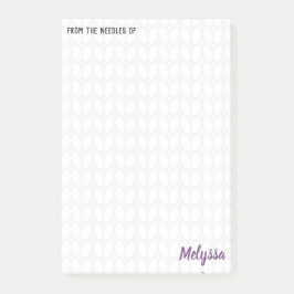Personlig Knitting Stitch Post-it Notes