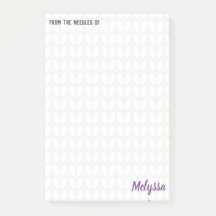 Personlig Knitting Stitch Post-it Notes