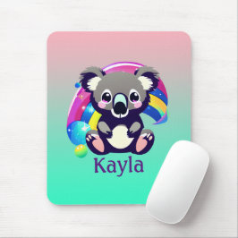 Personlig Koala Bear och Rainbow Musmatta