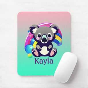 Personlig Koala Bear och Rainbow Musmatta