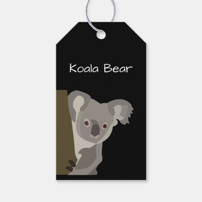 Personlig Koala Bear Presentetikett (Framsidan)