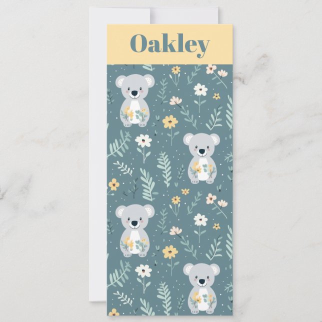 Personlig Koala Bears Bookmark (Framsida)