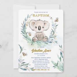 Personlig koaladopmall inbjudningar