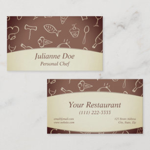 Personlig kock eller restaurang visitkort