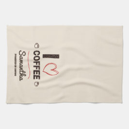 Personlig köksdekor för kaffebrygare kökshandduk