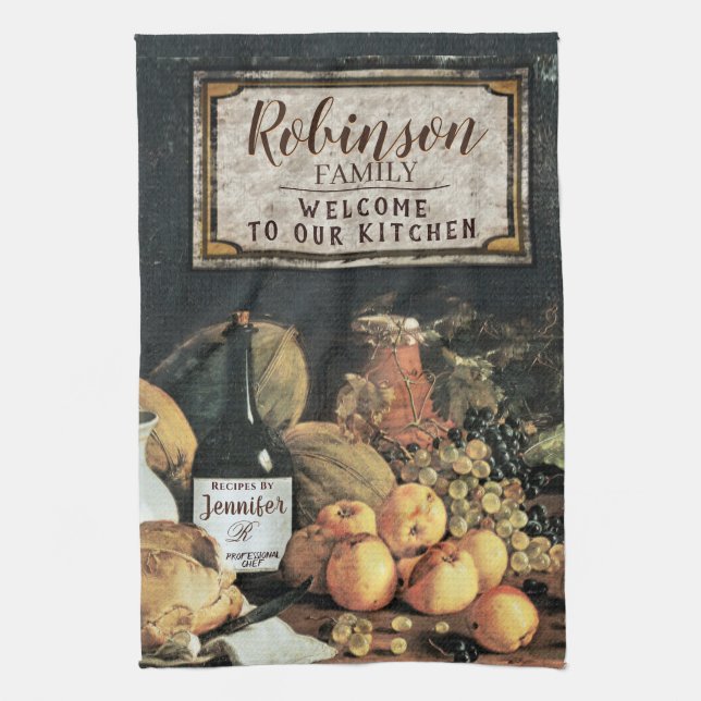 Personlig Köksdekor Kökshandduk (Vertikal)