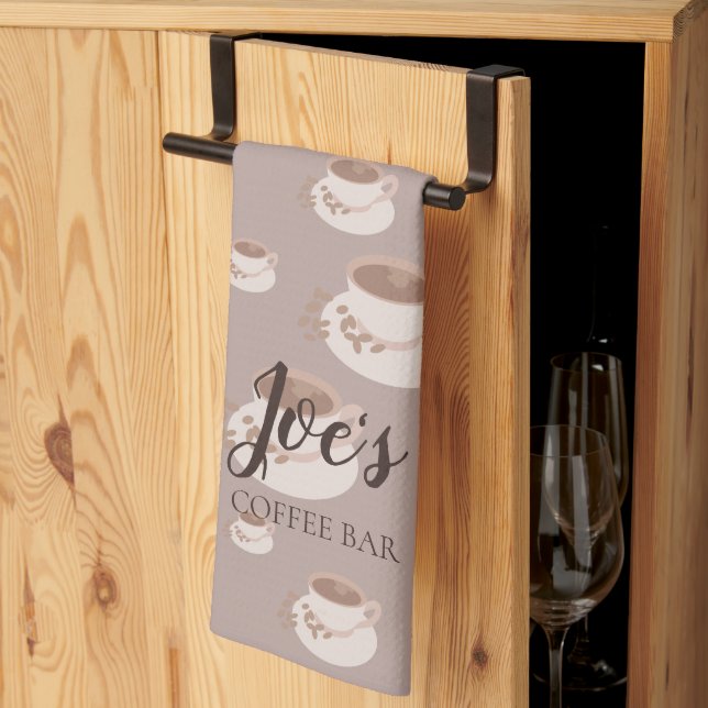 Personlig köksduk för kaffebar kökshandduk (Thirds Fold)