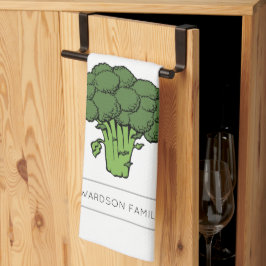 Personlig köksträdgård grönsaker BROCCOLI Kökshandduk