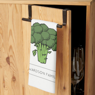 Personlig köksträdgård grönsaker BROCCOLI Kökshandduk