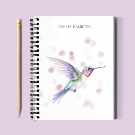 Personlig Kolibri Akvarell Anteckningsbok