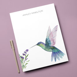 Personlig Kolibri Lavendel Anteckningskort