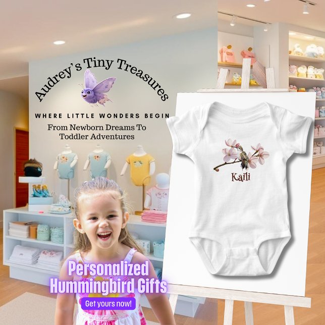 Personlig kolibrifödd bodysuit t shirt (Skapare uppladdad)