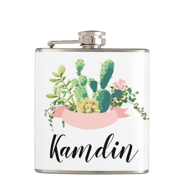 Personlig-kolv bohemiska Cactus Succulents Dess Fickplunta (Framsidan)