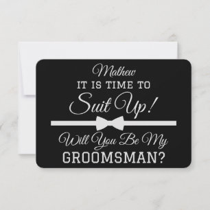 Personlig "Kommer du att bli min Groomsman?" Kosty Tack Kort